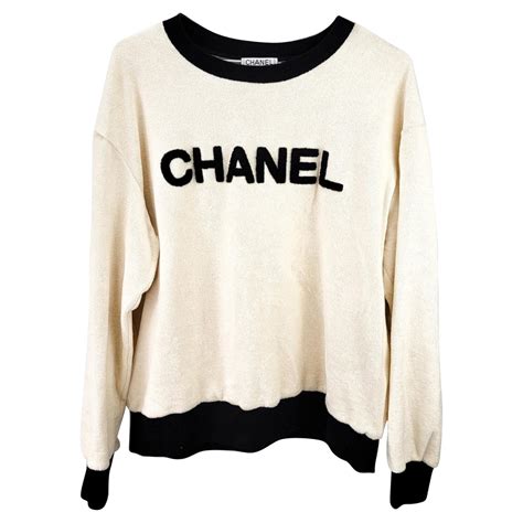 chanel terry cloth sweater|chanel coco beach sweater.